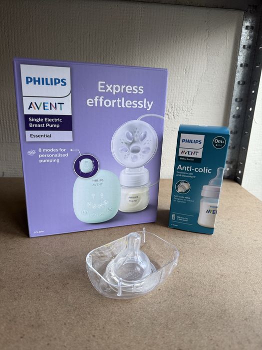 Молоковідсмоктувач Philips Avent + додаткова пляшечка+соска
