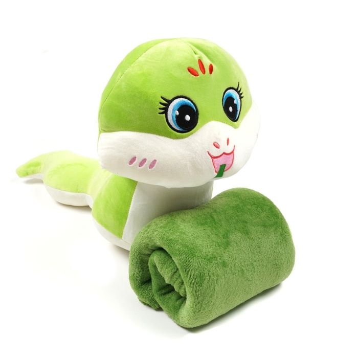 Плед-подушка игрушка 3в1 Змея 62см