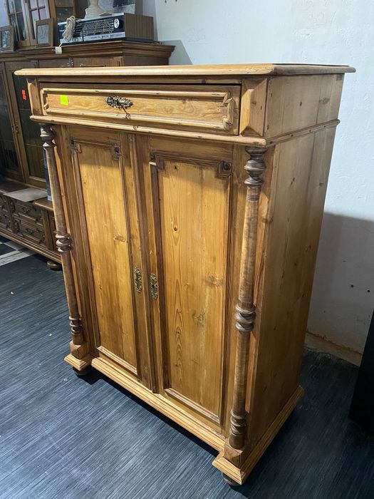 Komoda/kredens lite drewno, 2 drzwi + szuflada, styl rustykalny DOWÓZ