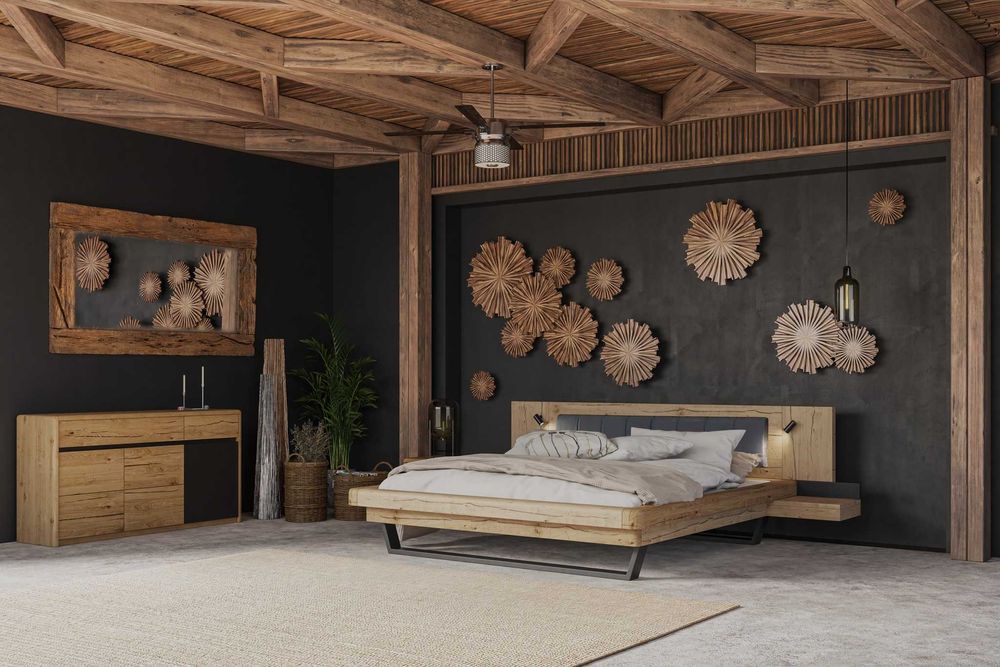 Meble z 100% litego dębu – komody, łóżka, witryny, szafy