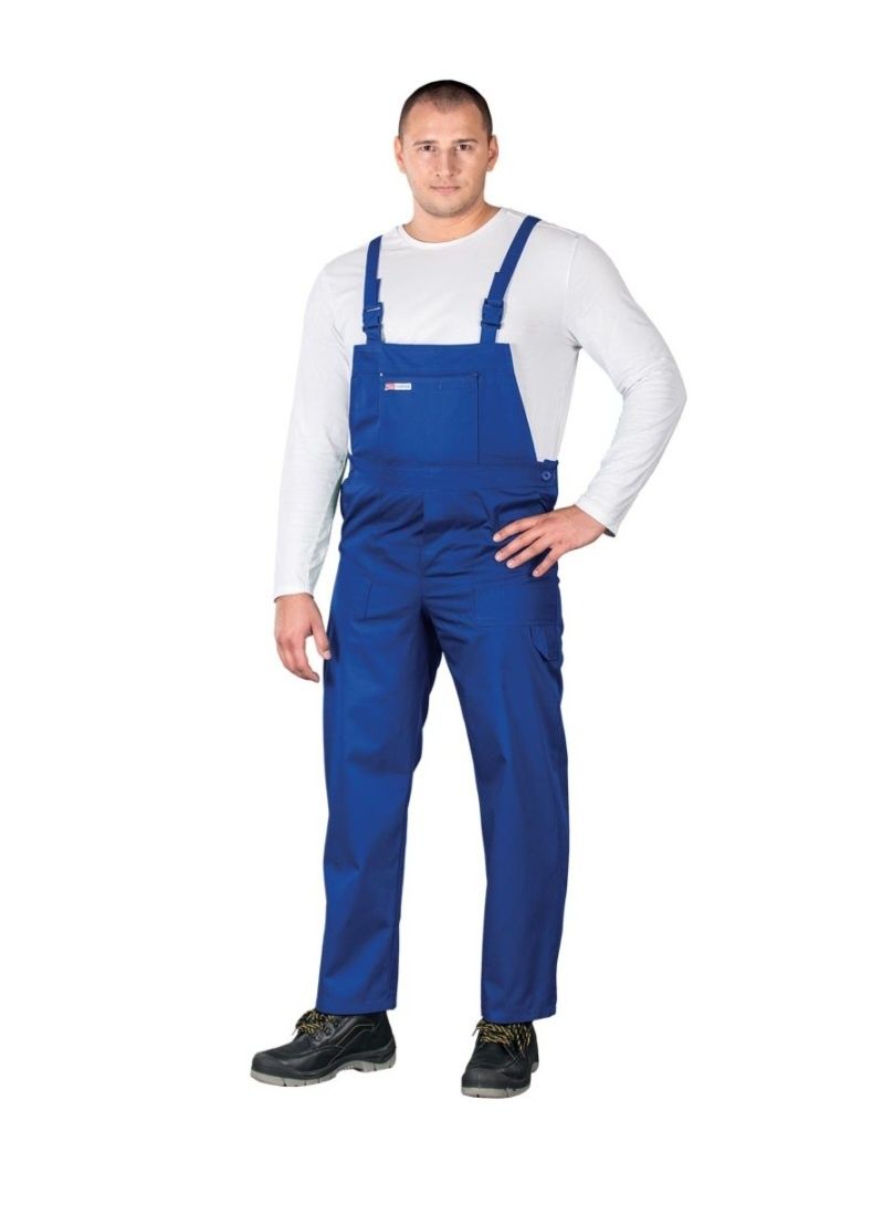Spodnie ogrodniczki robocze REIS Master SMN niebieskie r. 62 plus size