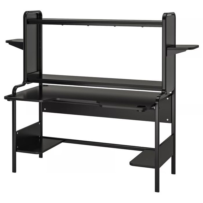 IKEA FREDDE Biurko gamingowe, czarne