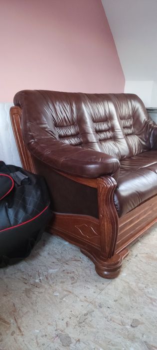 Skórzany komplet wypoczynkowy