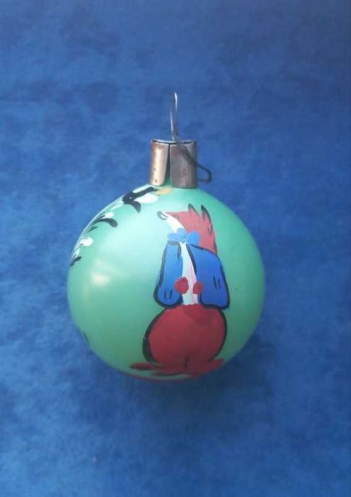 Ёлочная игрушка СССР - Шар Ворона и лисица , 1930 - е гг.