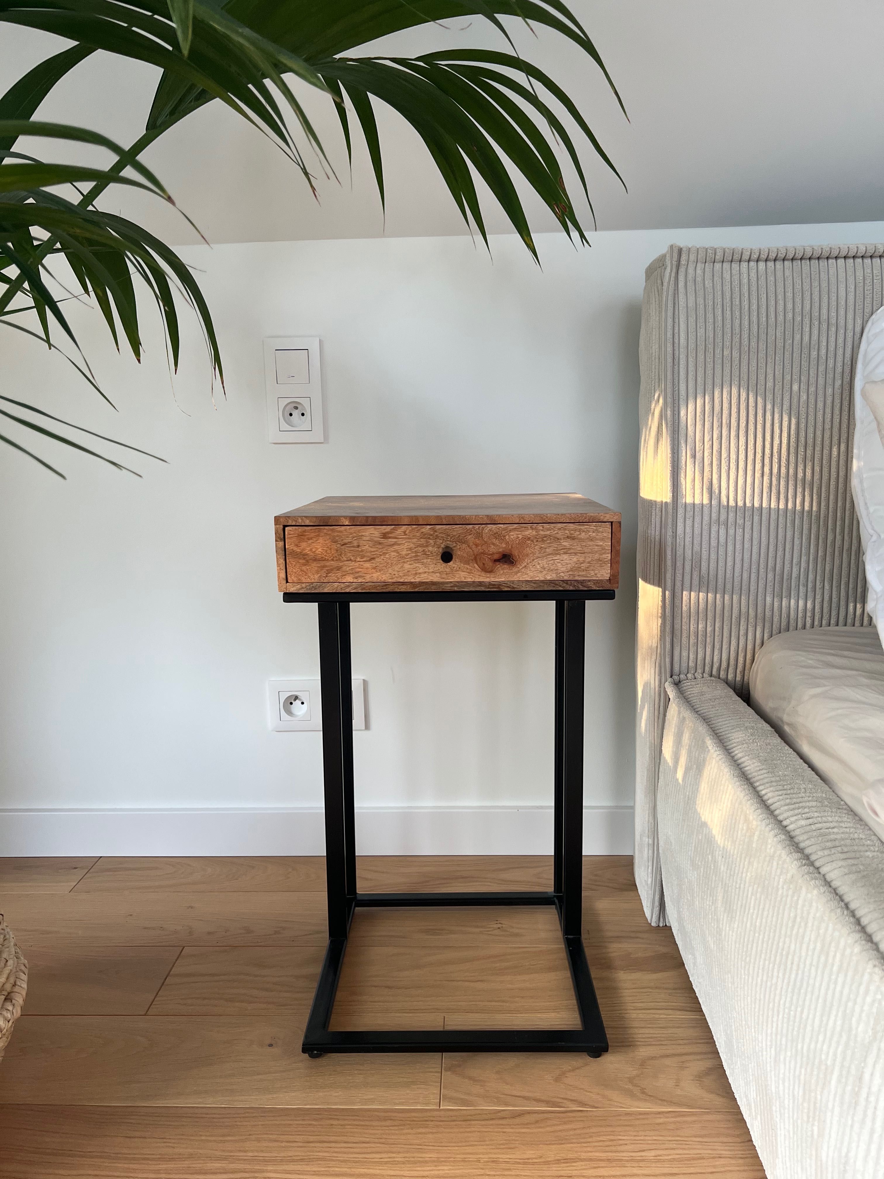 Dwa stoliki nocne (Side table) Drewno mango NOWE