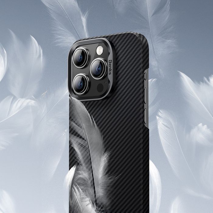 Benks Etui Magnetic Armor Air Kevlar PC Frame 600D do Iphone 16 czarny