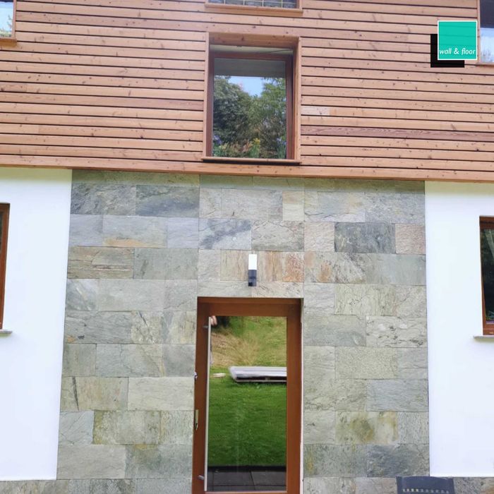 Kamień kwarcytowy Silver Shine Dekoracja Elewacja Dom Taras