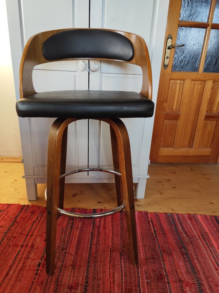 Stylowy hoker wysokie krzesło siedzisko 74 cm