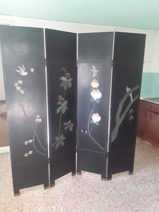 Biombo oriental antigo e raro