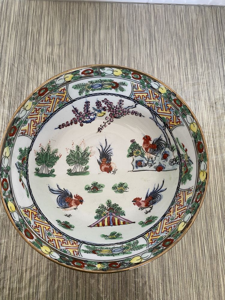 Pocelana tigela chinesa  tigela com galo,