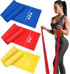 3 bandas de resistência 1,50m (exercício, fisioterapia, ginástica)