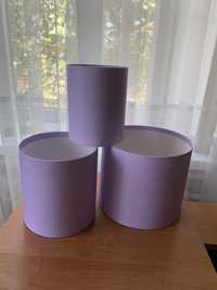 Круглі коробки фіолетові нові