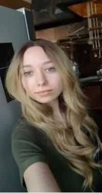 Peruka lace front naturalny blond 65 cm