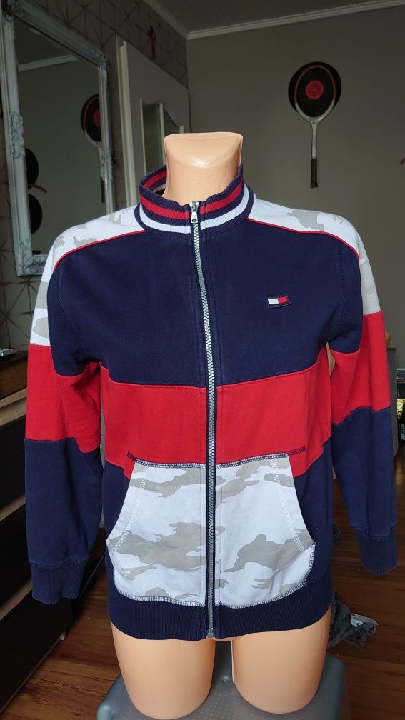 Tommy Hilfiger Bluza M 12/14 Granat Moro Chłopięca Damska na zamek