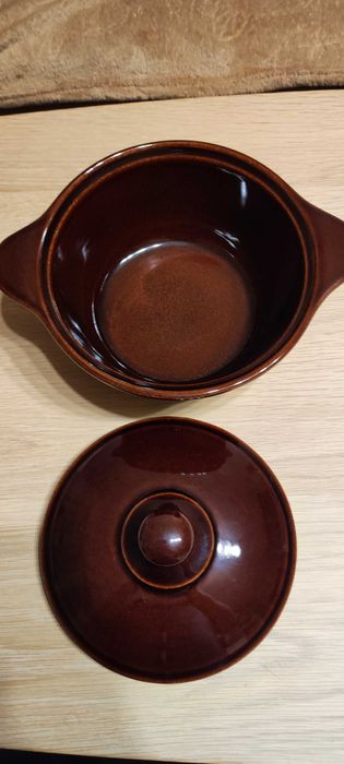 Nowa Smalcówka Garnek z przykrywką ceramika Bolesławiec ok. 2l