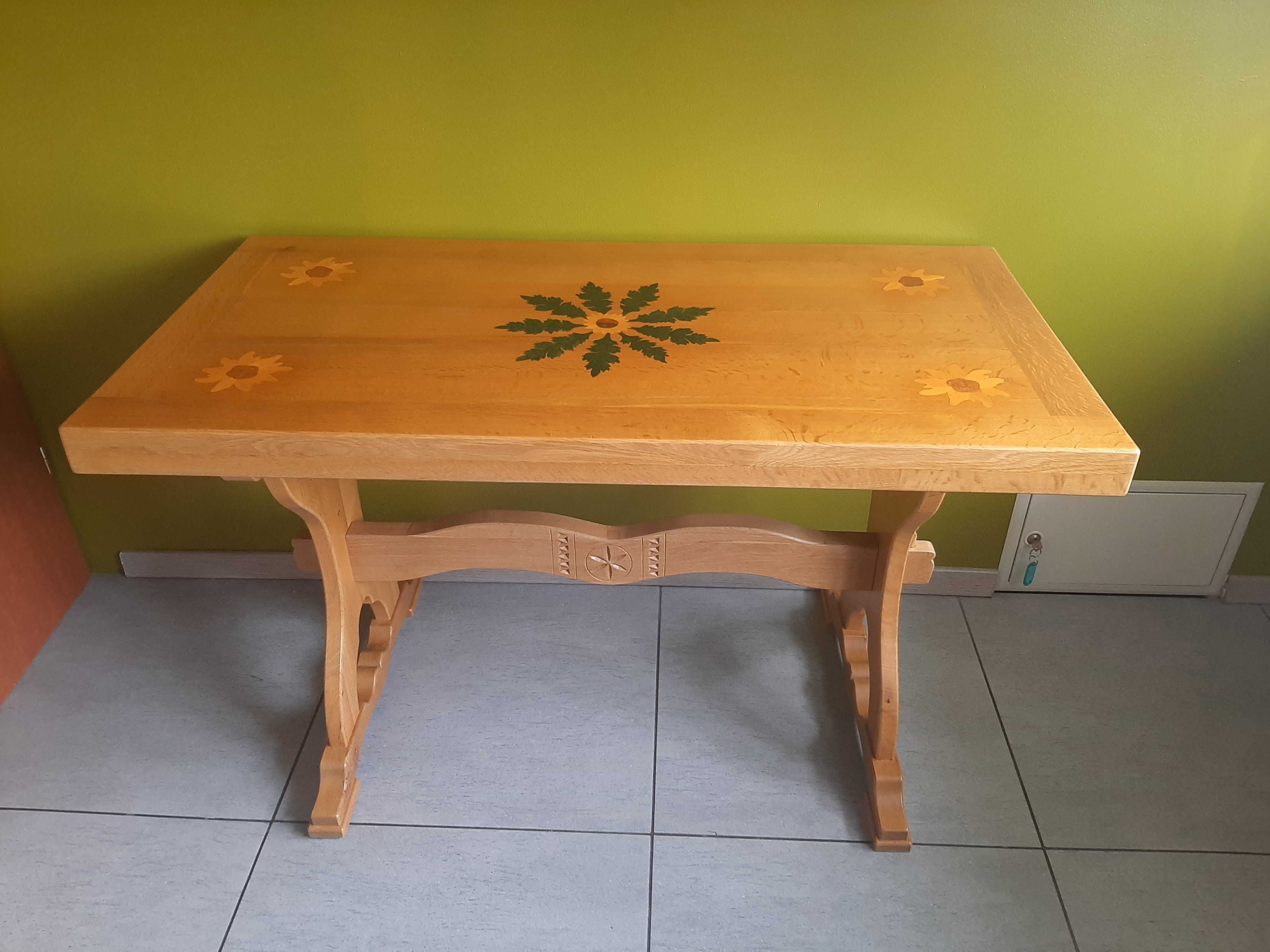Stół drewniany debowy  goralski.