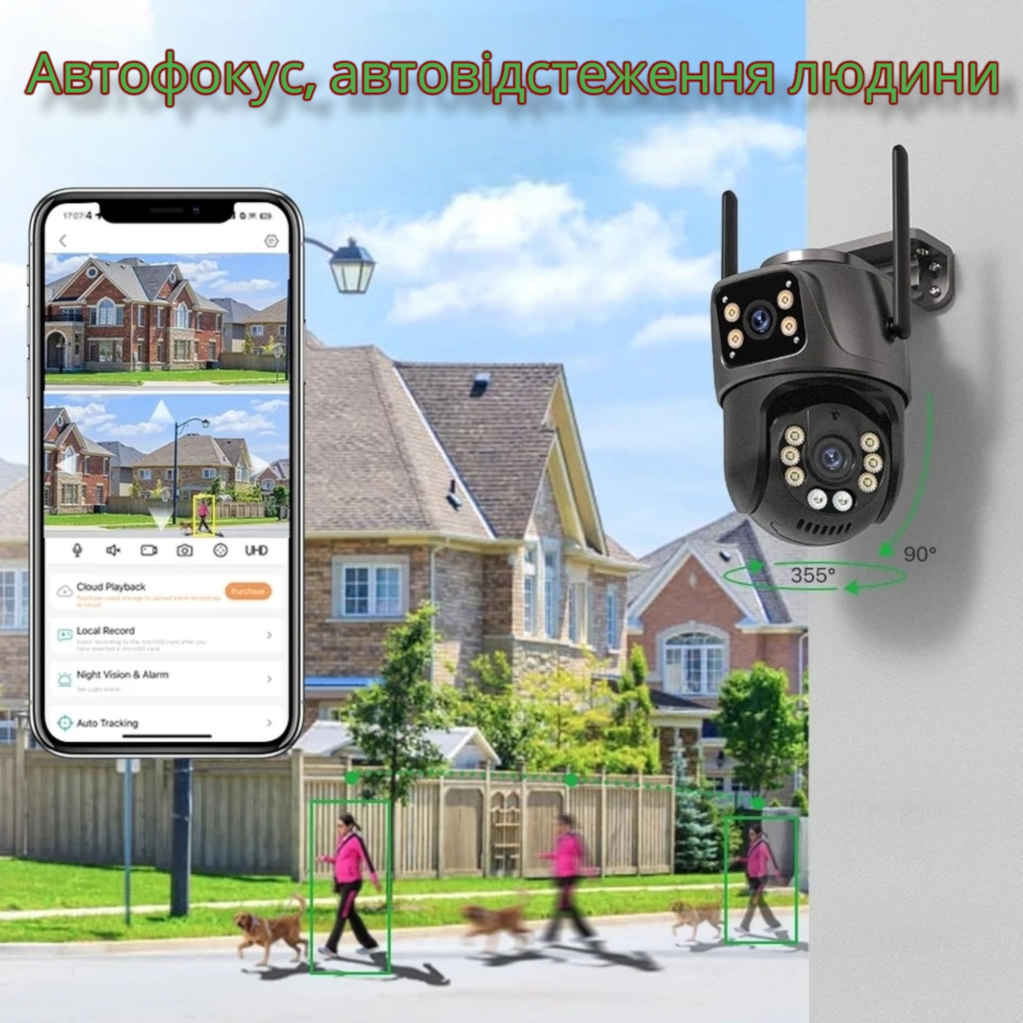 ‼️Уличная 8 MP поворотная Вай-Фай камера видеонаблюдения‼️