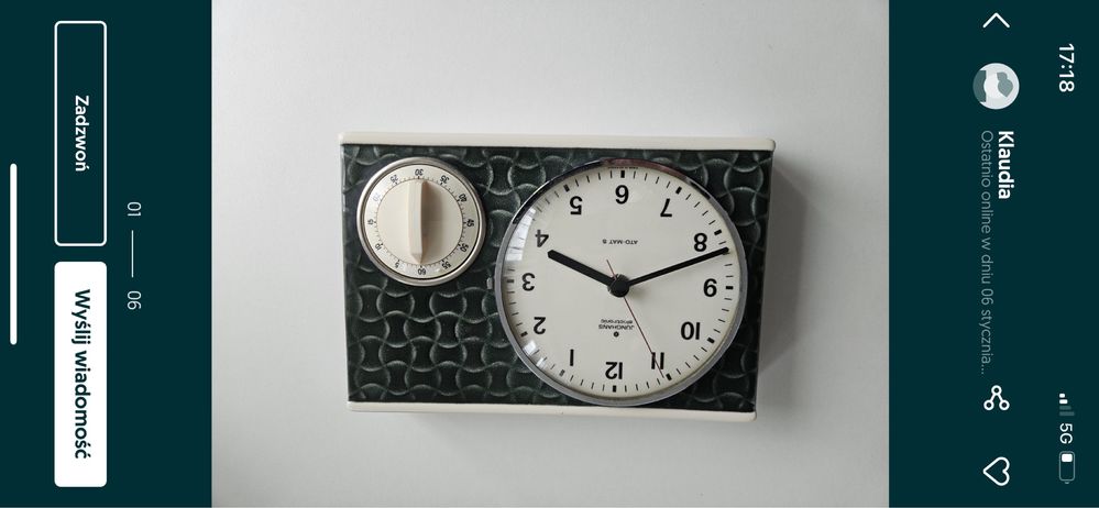 Zegar junghans ceramiczny