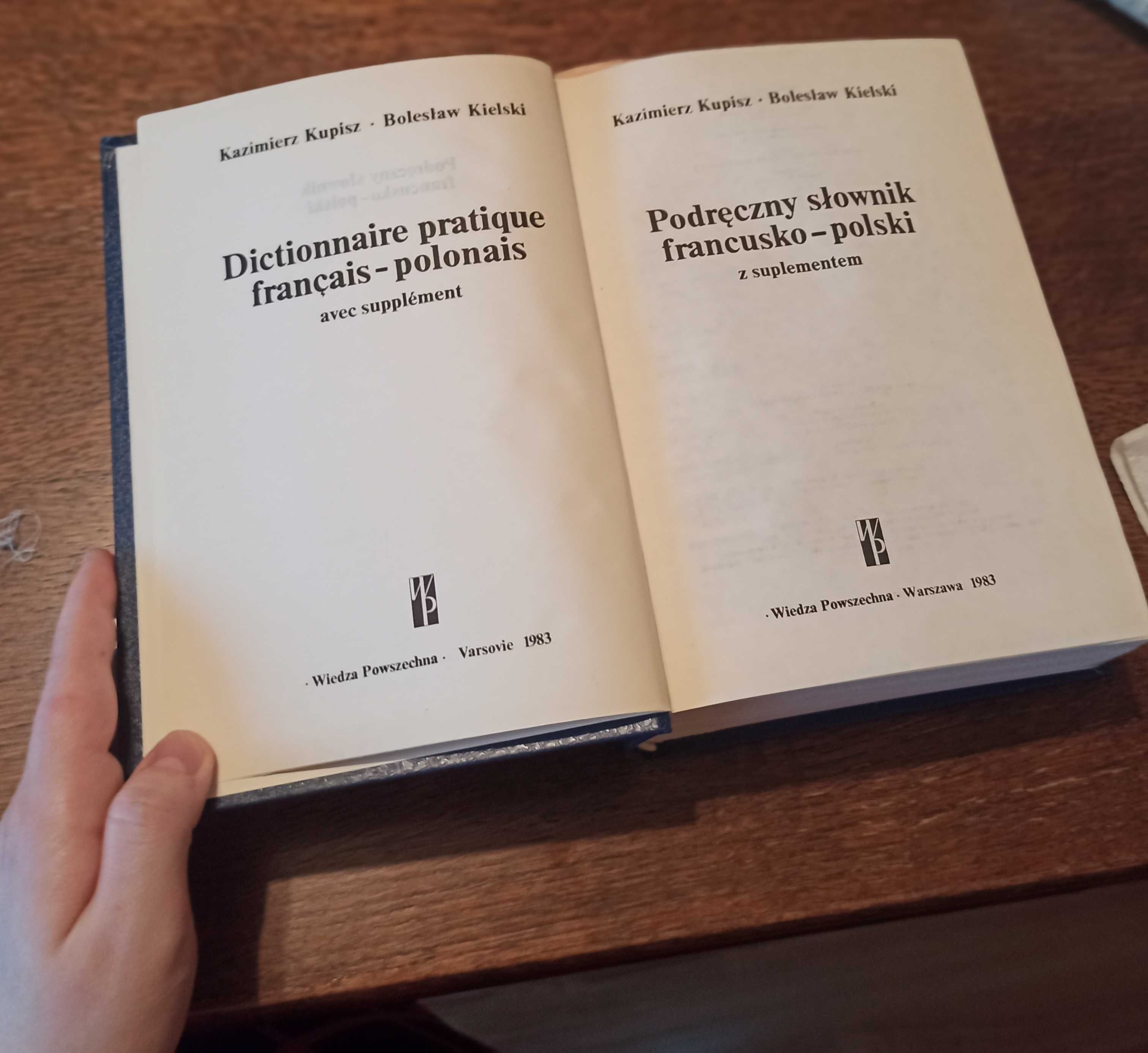 Podręczny słownik francusko-polski Wiedza Powszechna 1983