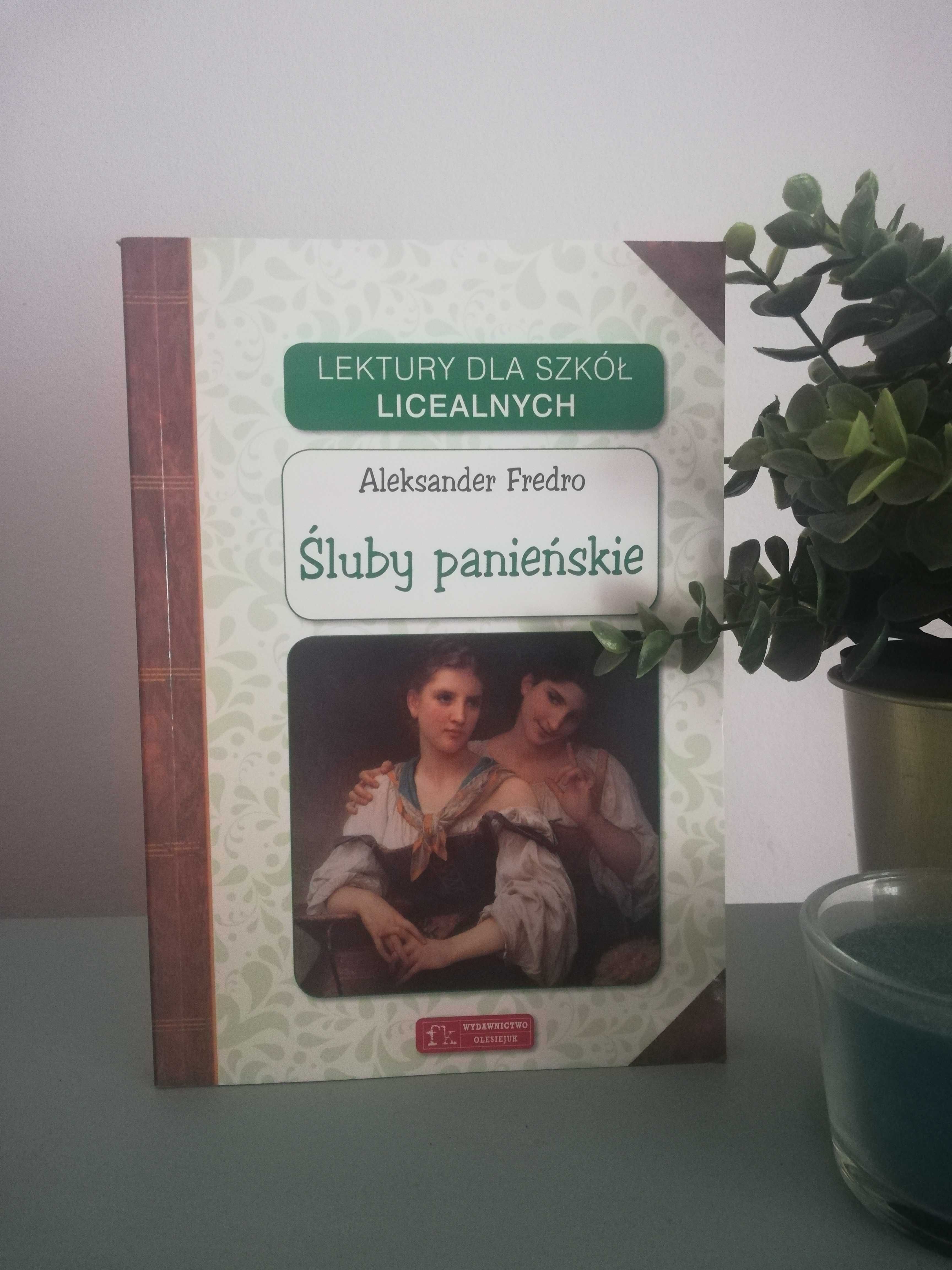 Śluby panieńskie Aleksander Fredro lektura szkolna książka stan idealn