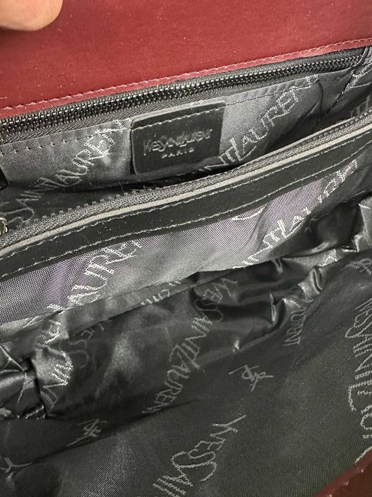 Torebka damska ysl prazkowana torba lancuszek nowość Hit bordo