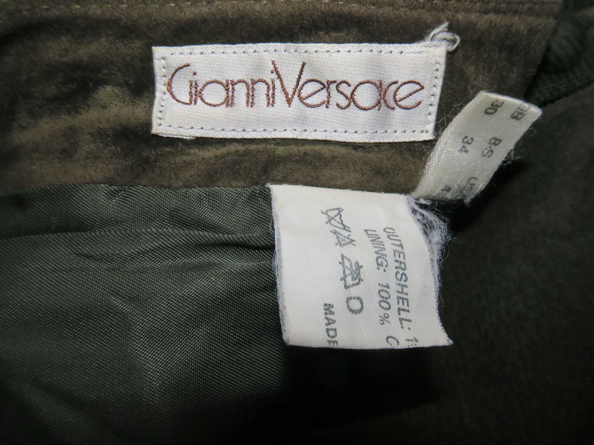 Gianni Versace spodnie vintage zamszowe 34