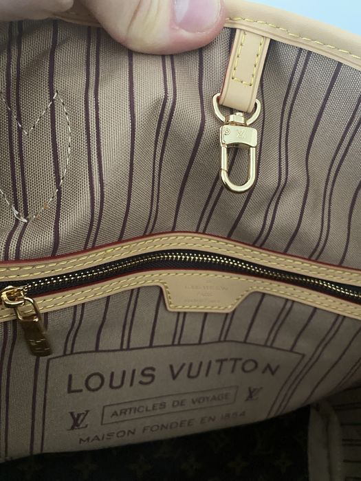 Louis Vuitton MM neverfull skóra naturalna