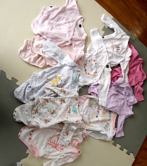 Zestaw 11 sztuk Body niemowlęce rozmiar 56 dlugi rękaw