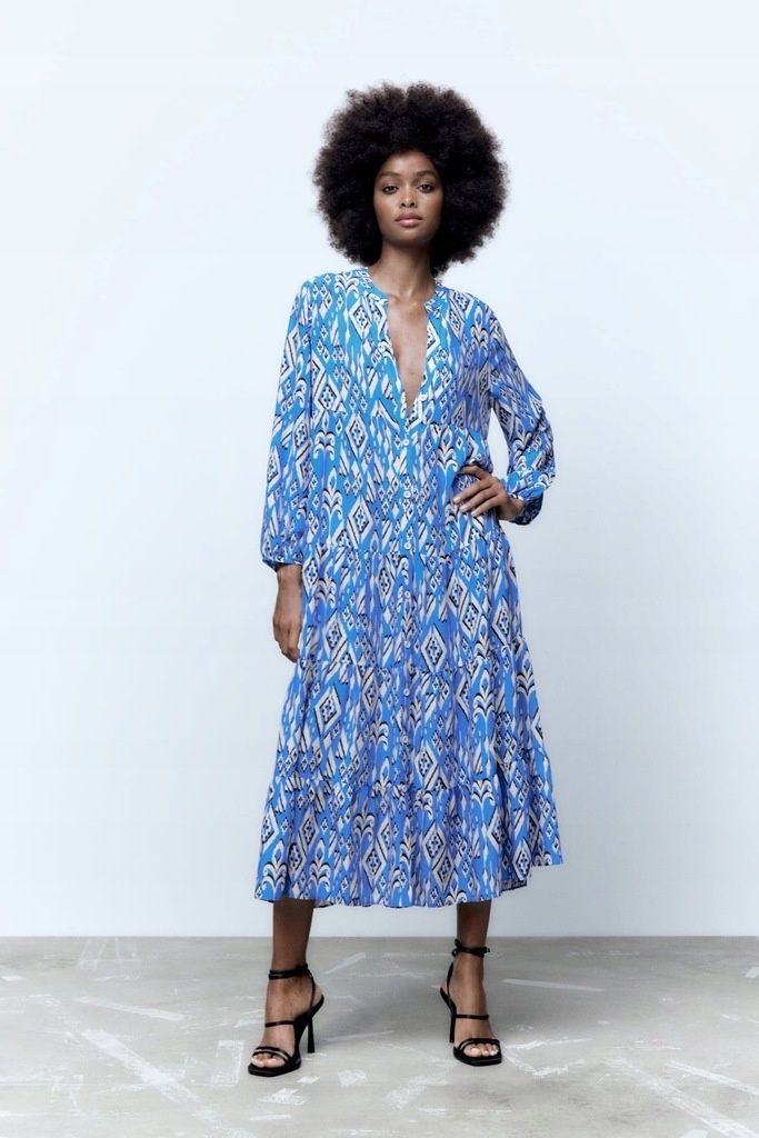 Sukienka maksi boho Zara Oversize XS/S