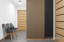 lamele akustyczne na filcu 40 cm x 260 cm na ścianę, sufit