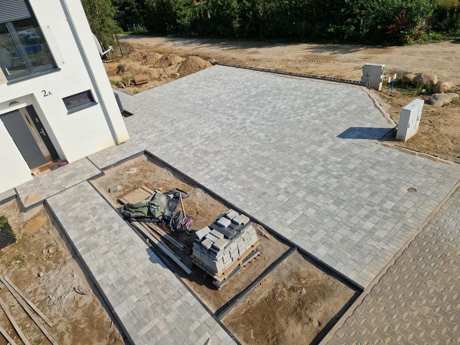 Układanie kostki brukowej, usługi brukarskie, zagospodarowanie terenu