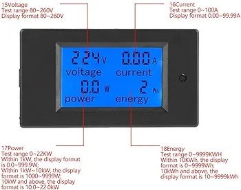 Miernik napięcia prądu pzem-061 wyświetlacz lcd