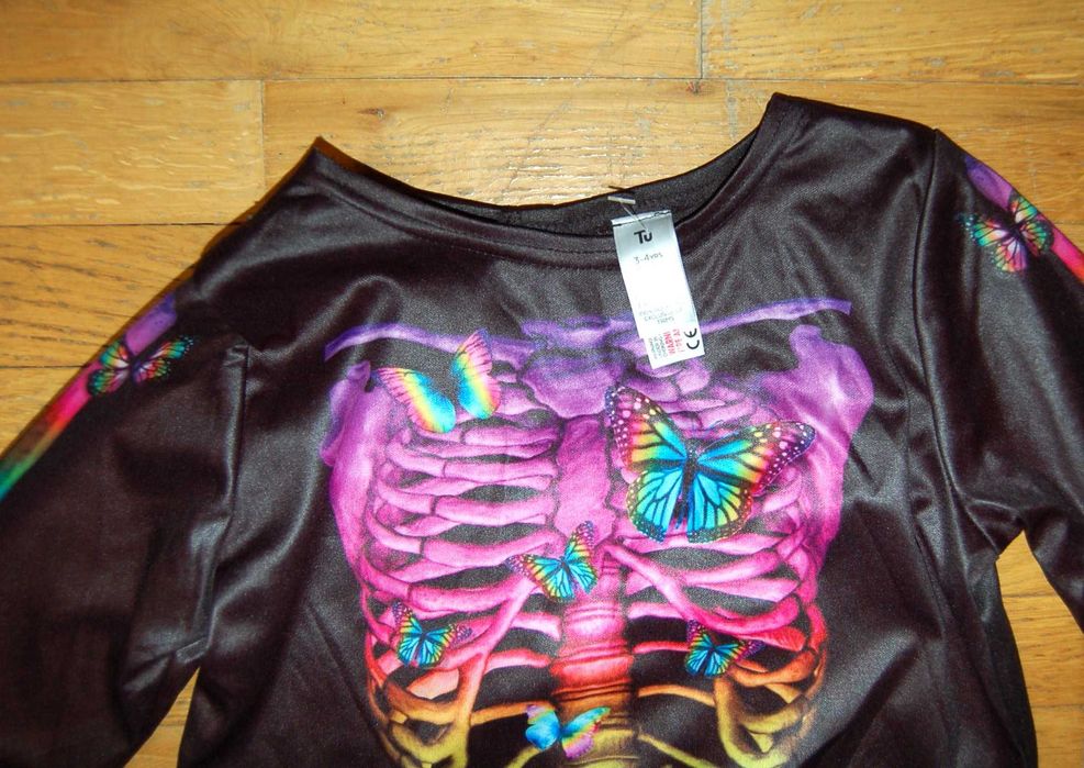 jak NOWY strój kostium Kościotrup Halloween Karnawał TU 3-4 lata