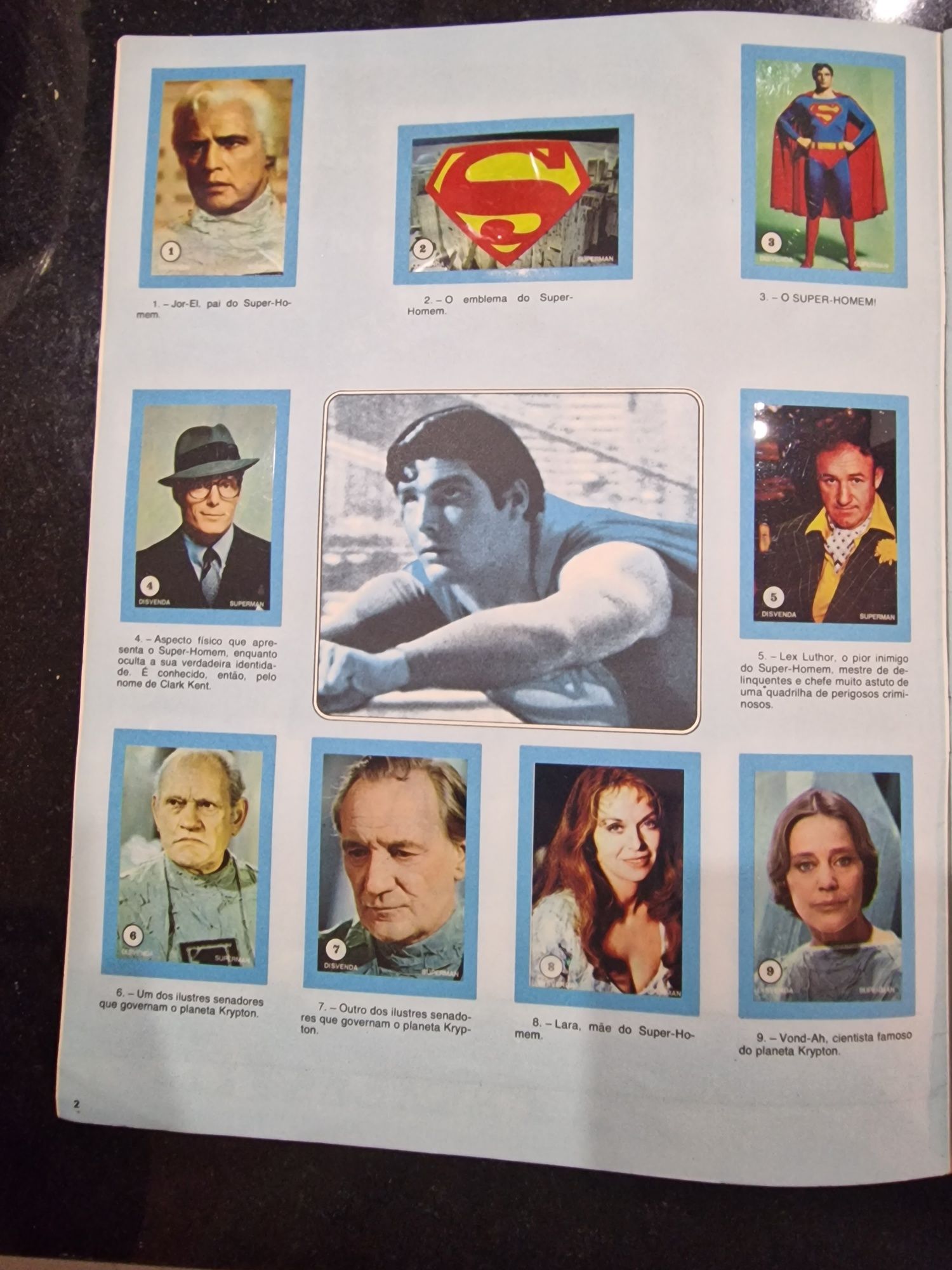 Caderneta de cromos Superman the Movie - 1979, como novo