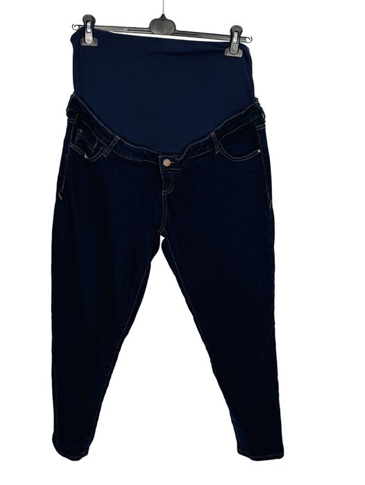 Ciążowe jeansy skinny z panelem 4XL 48