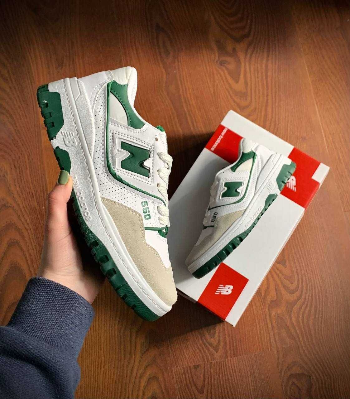 Кросівки / Кроссовки new balance 550 white & green