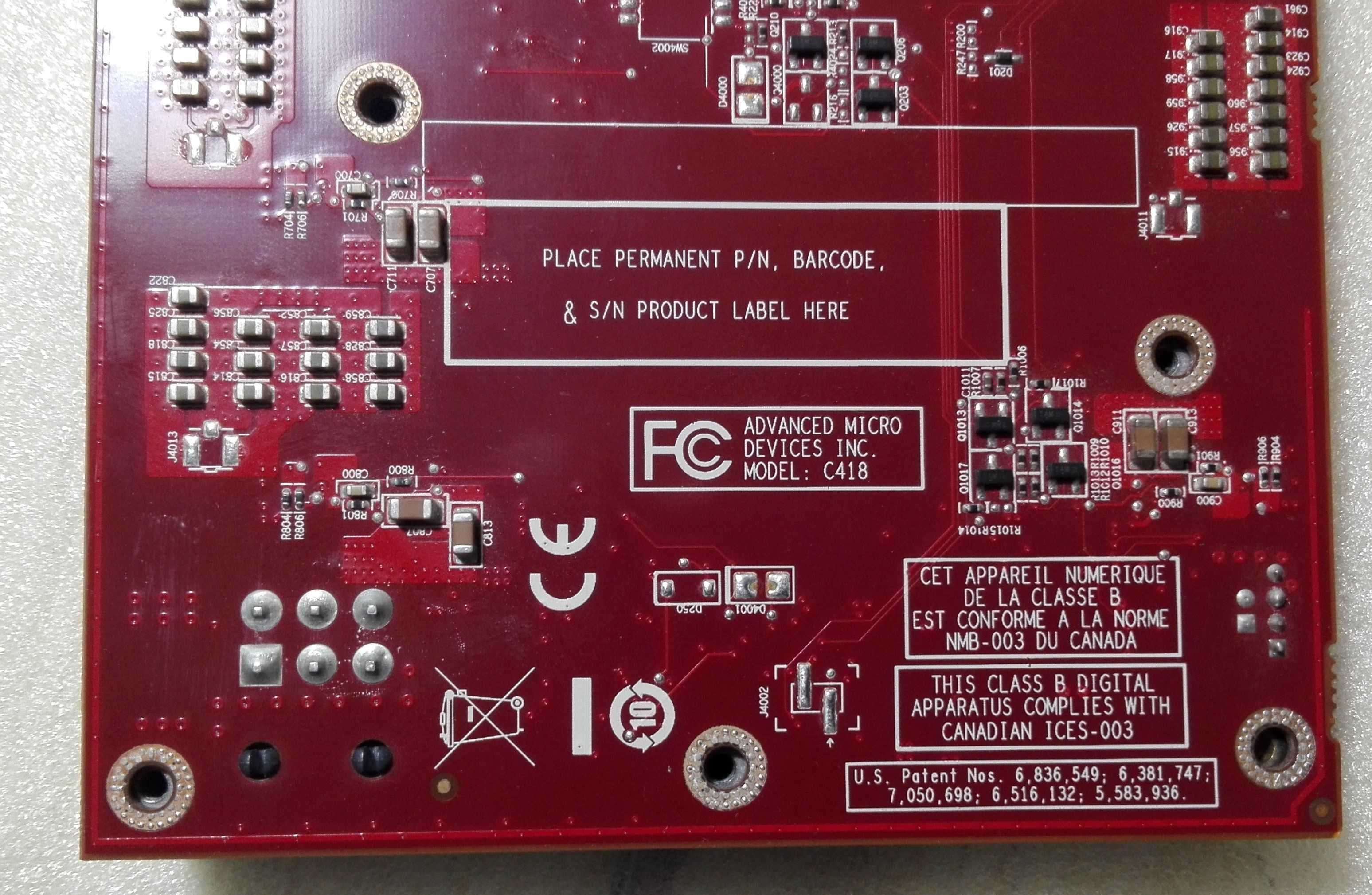 Placa gráfica Placa Firepro W7000 (avariada)