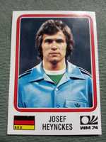 Cromo Panini World Cup Story de Josef Heynckes no Mundial 74