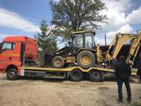 Usługi koparko-ładowarką koparką kołową budowlane transport