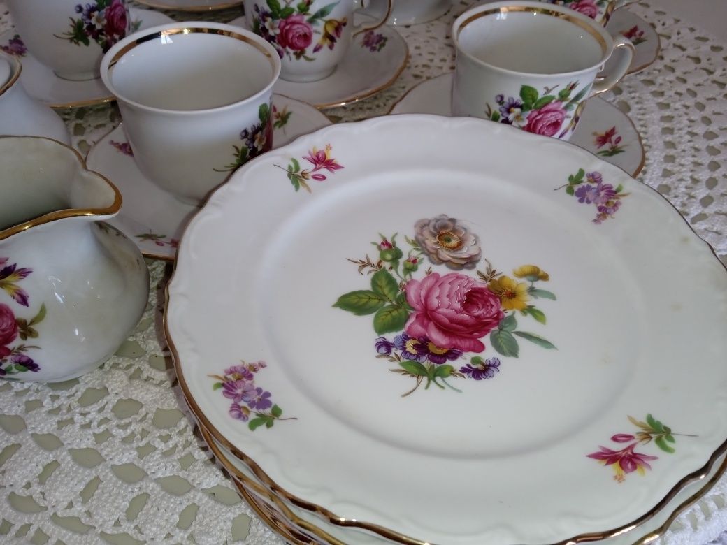 Antiguidade Conjunto Chá Porcelana Bavaria Winterling 1950