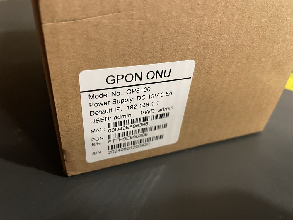 GPON ONU GP8100 оптический гигабитный терминал (новый, год гарантии)