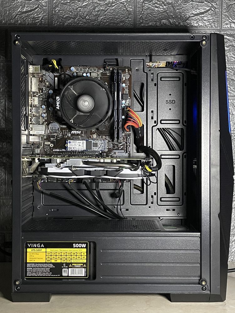 Ігровий комп'ютер R5 2600x/16GB DDR4/RX 570 8gb/ ssd