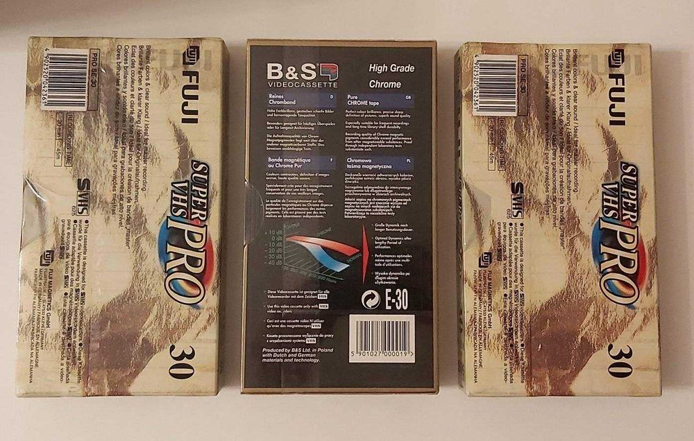 kasety VHS/S-VHS - Fuji, B&S