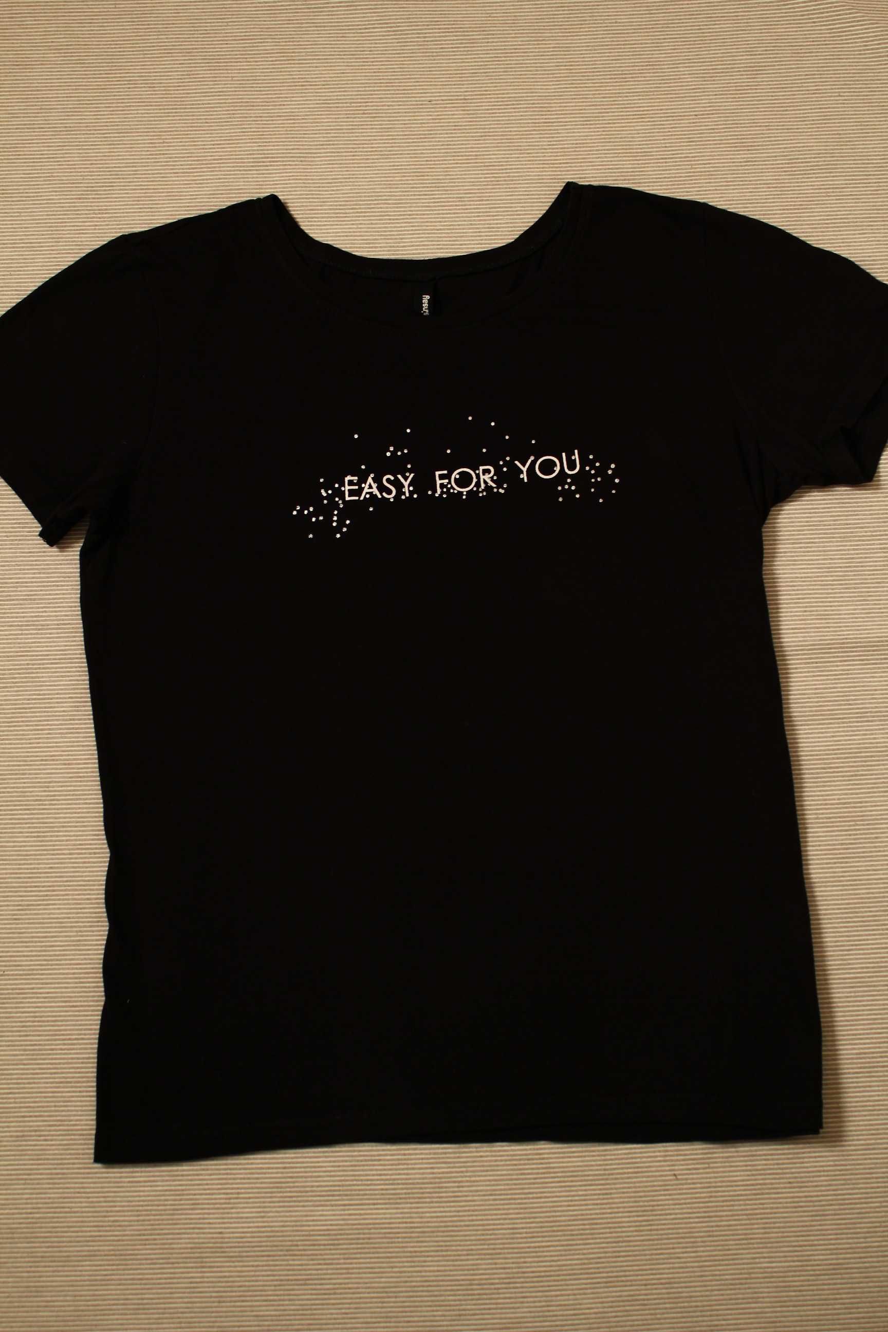 Czarny T-shirt z napisem SINSAY rozm.M