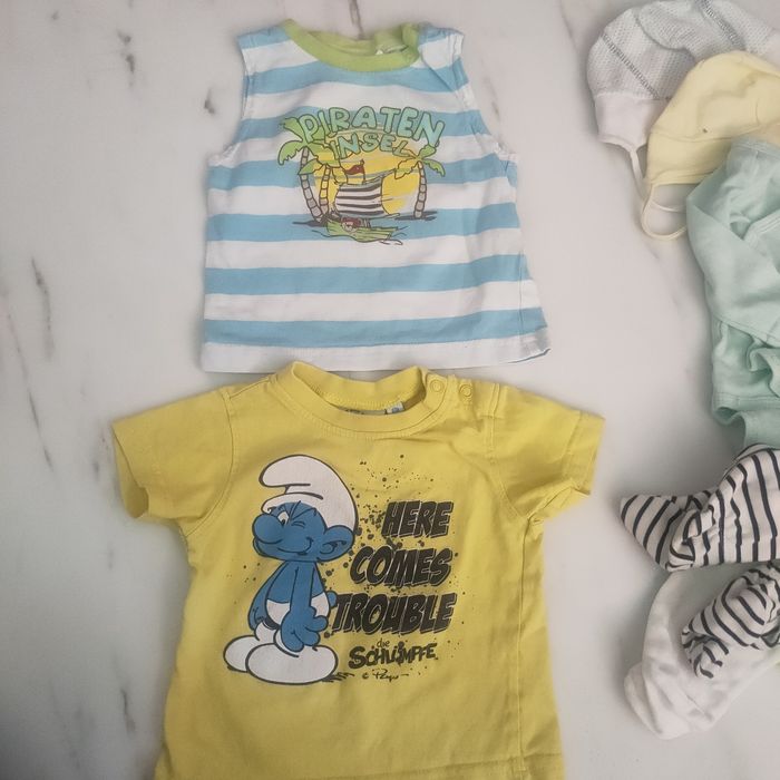 Zestaw 56 62 body półśpiochy czapka podkoszulek