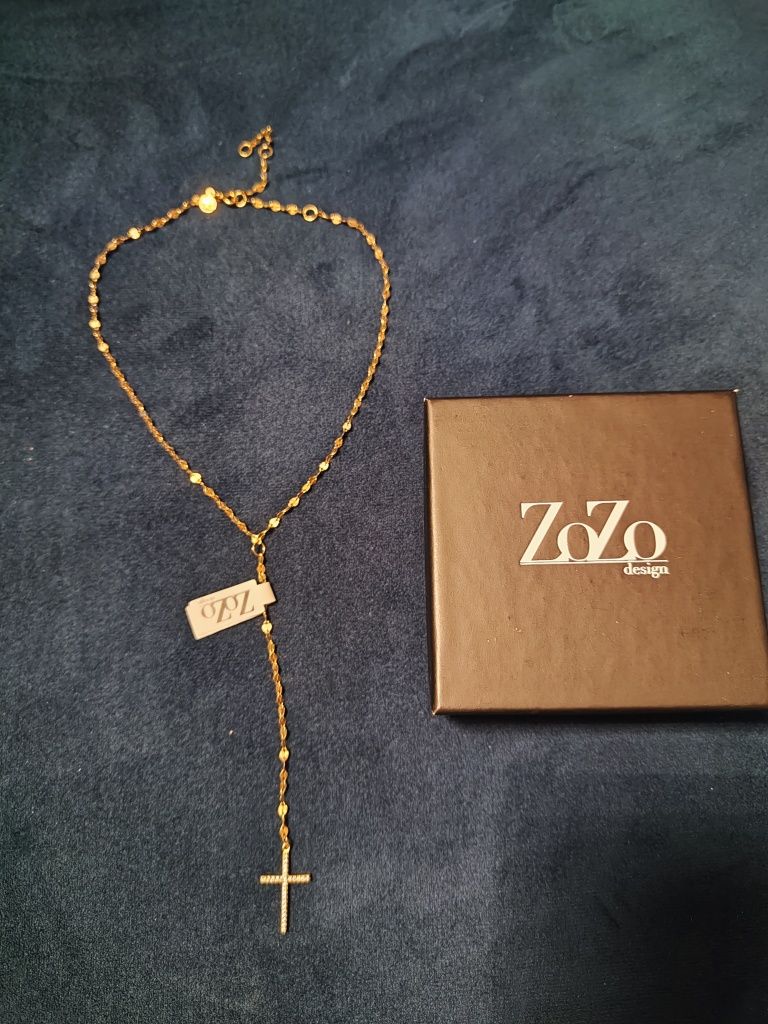 ZoZo Design łańcuszek z krzyżykiem z cyrkoniami