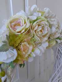 Wianek z kwiatów sztucznych premium śred. 46 cm Wszystkich Świętych