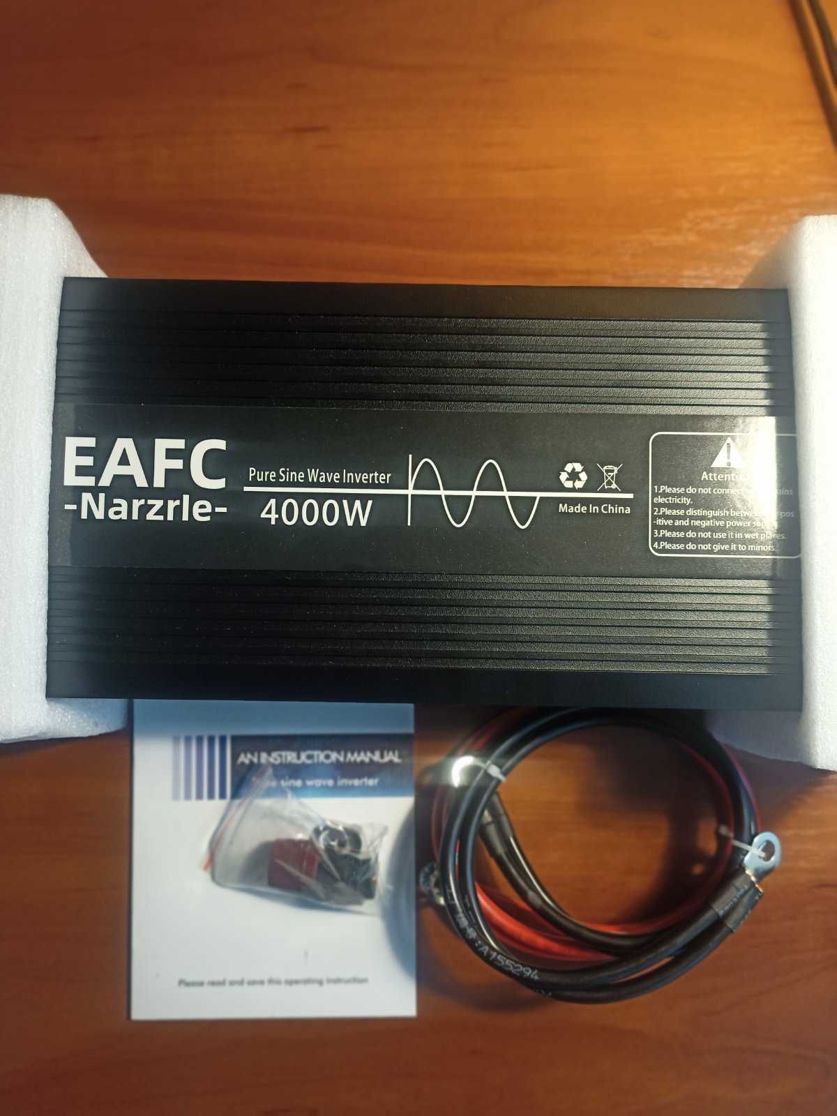 Инвертор EAFC с чистой синусоидой.  4 Квт. 4000W. 12V => 220V. Защита