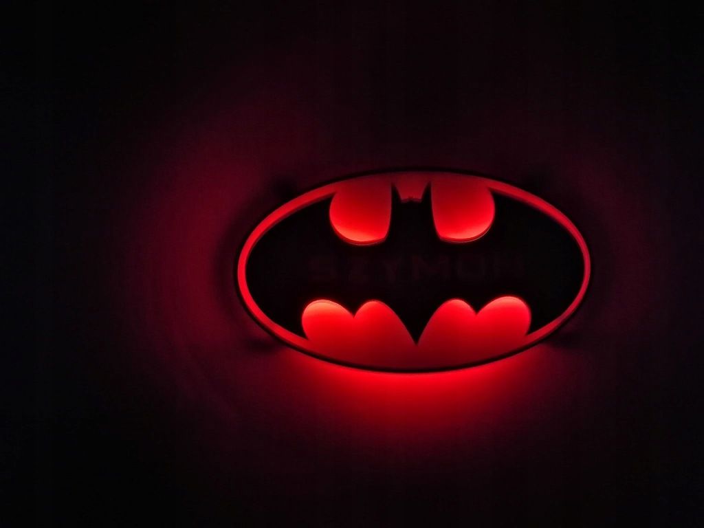 Lampka nocna BATMAN na ścianę dla dziecka LED IMIĘ