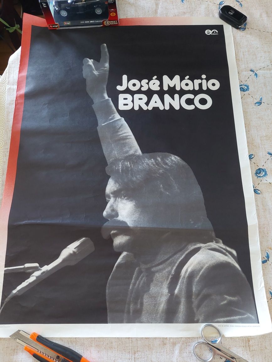 Jose Mário Branco cartaz promocional antigo
